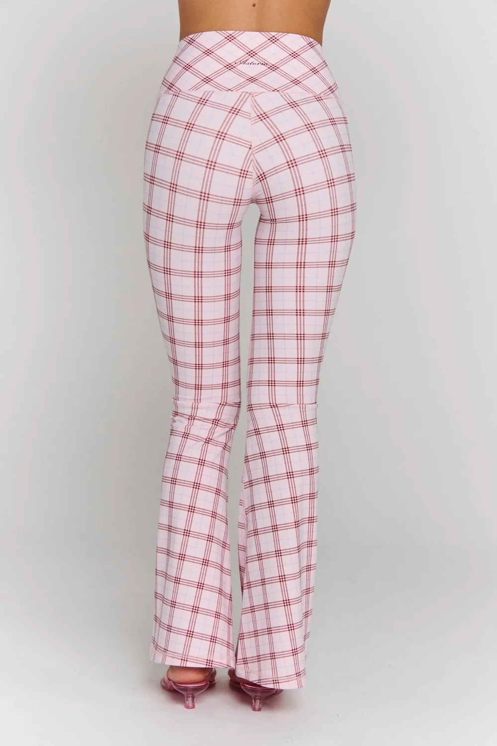 Astoria Airvíve Autograph Flare Legging - Princess Pink Plaid - Image 3