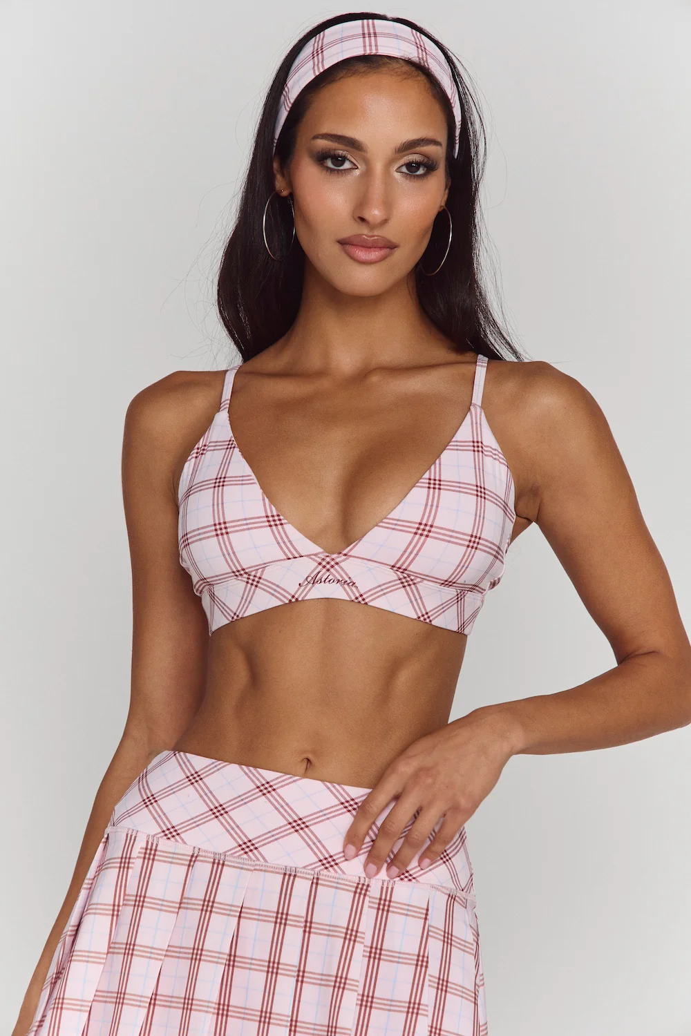 Astoria Airvíve Headband - Princess Pink Plaid - Image 10