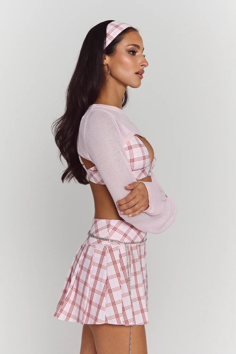 Astoria Airvíve Headband - Princess Pink Plaid - Image 6