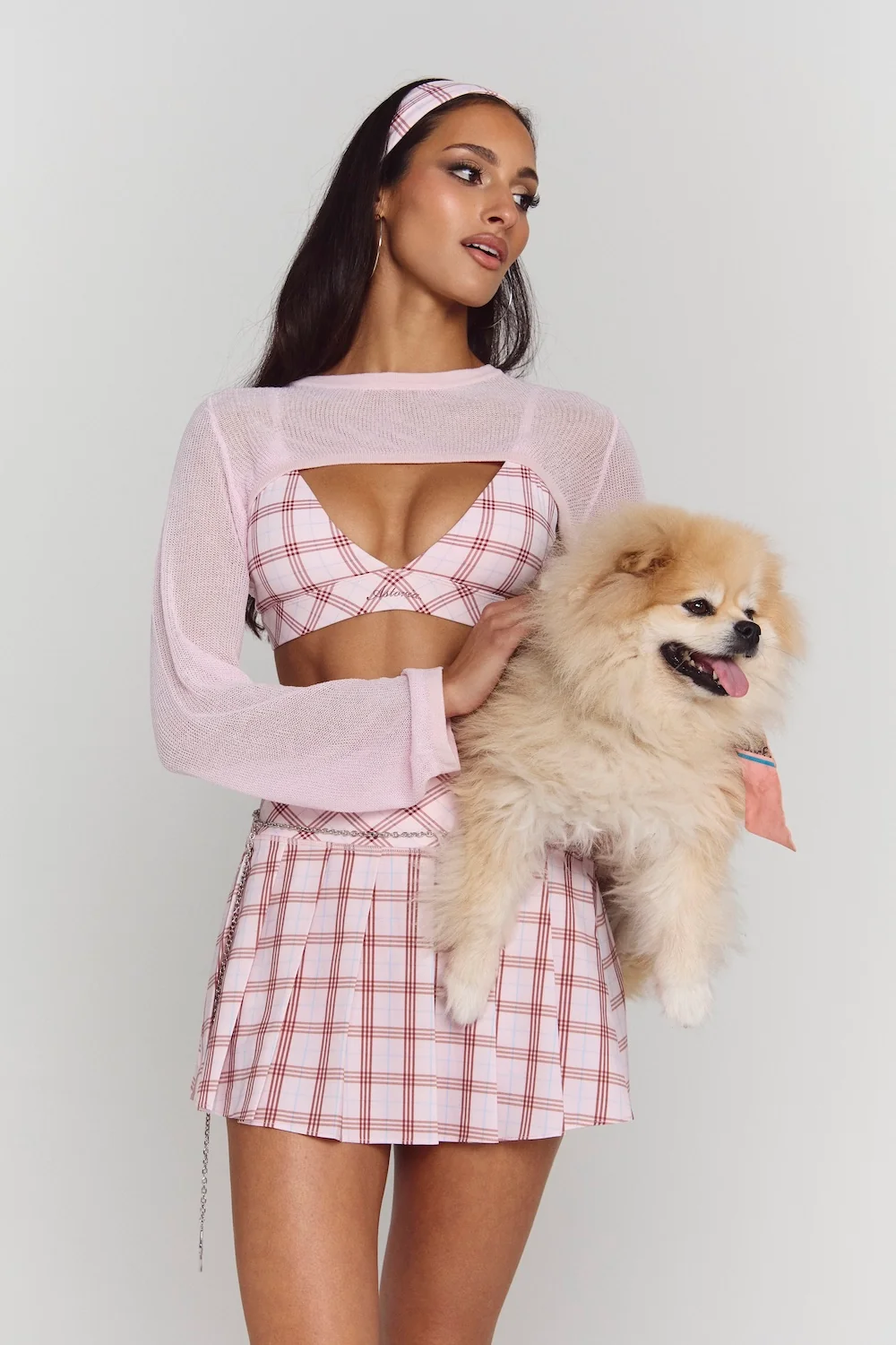 Astoria Airvíve Icon Sports Bra - Princess Pink Plaid - Image 13