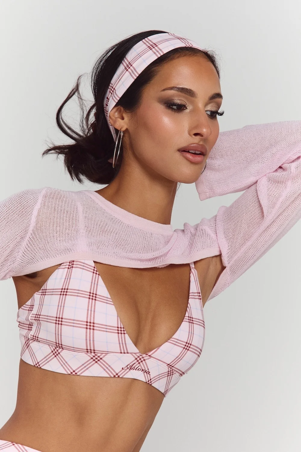 Astoria Airvíve Icon Sports Bra - Princess Pink Plaid - Image 14