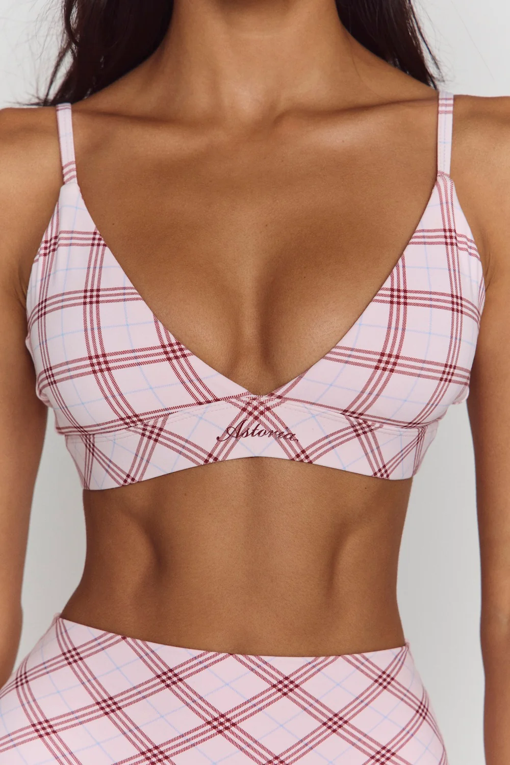 Astoria Airvíve Icon Sports Bra - Princess Pink Plaid - Image 2