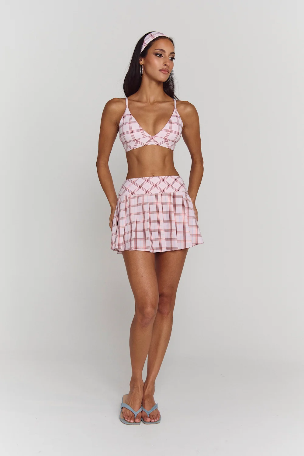 Astoria Airvíve Micro Pleated Skort - Princess Pink Plaid - Image 10