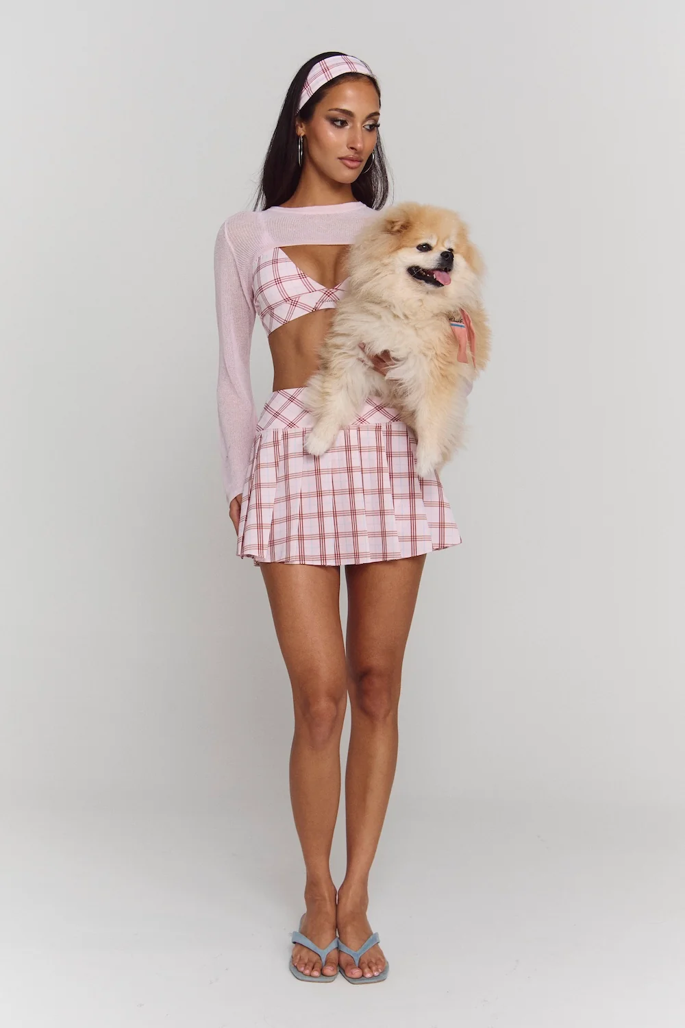 Astoria Airvíve Micro Pleated Skort - Princess Pink Plaid - Image 7
