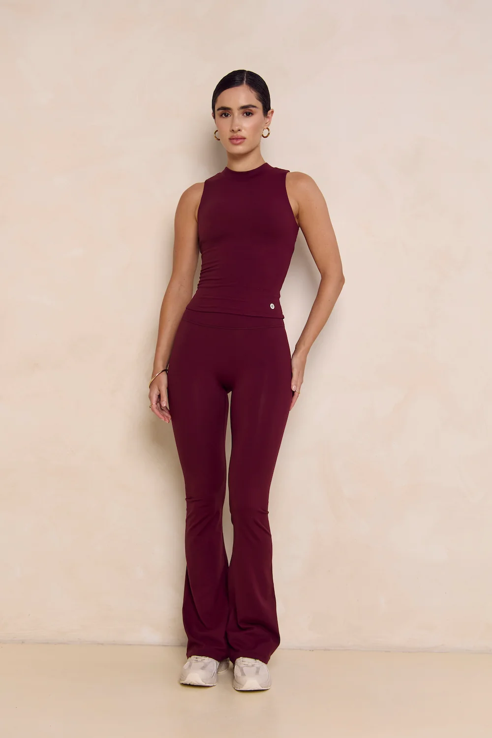 Astoria Airvíve Mockneck Tank - Burgundy - Image 4