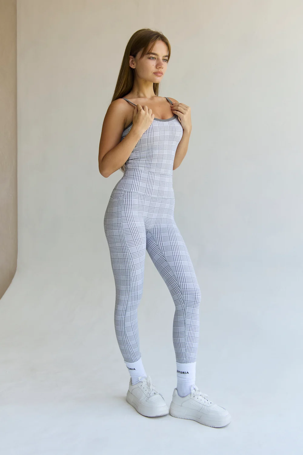Astoria Airvíve Pocket Legging - Grey Plaid - Image 9