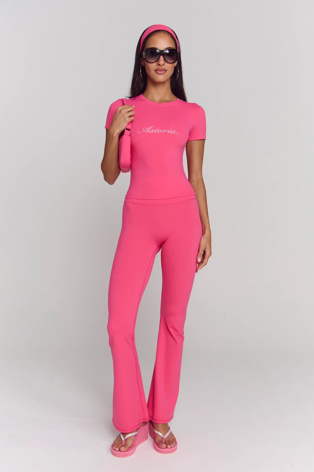 Astoria Airvíve Rhinestone Baby Tee - Popstar Pink - Image 5