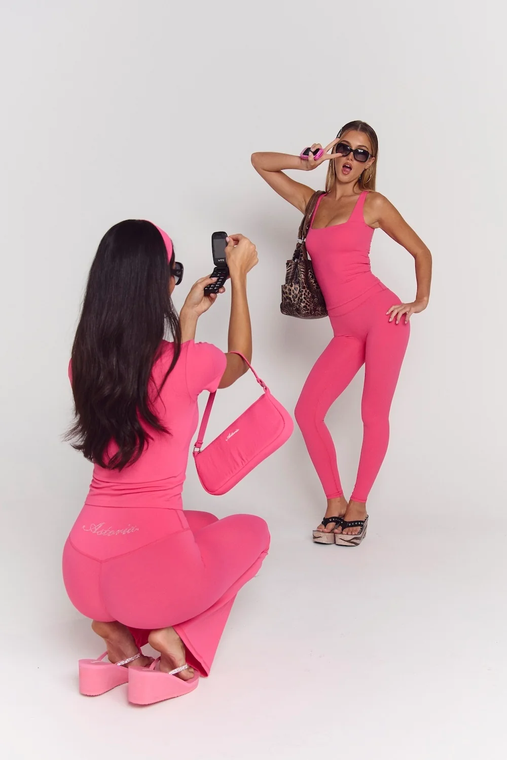 Astoria Airvíve Rhinestone Flare Legging - Popstar Pink - Image 9