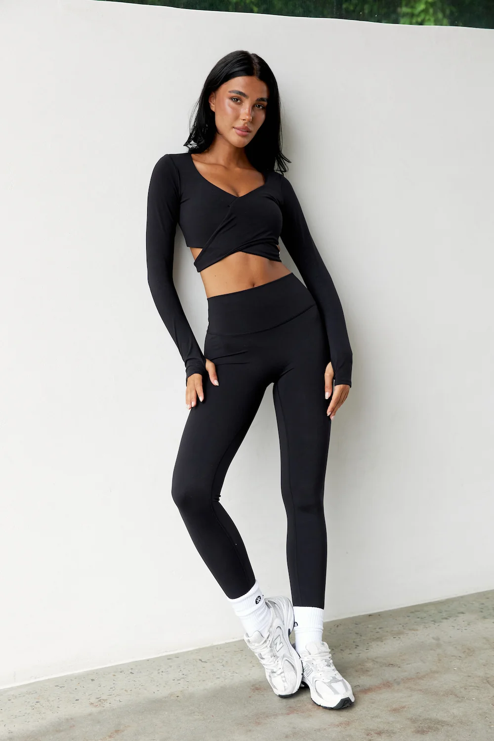 Astoria BALANCE Crossover Sleeve Crop - Black - Image 3