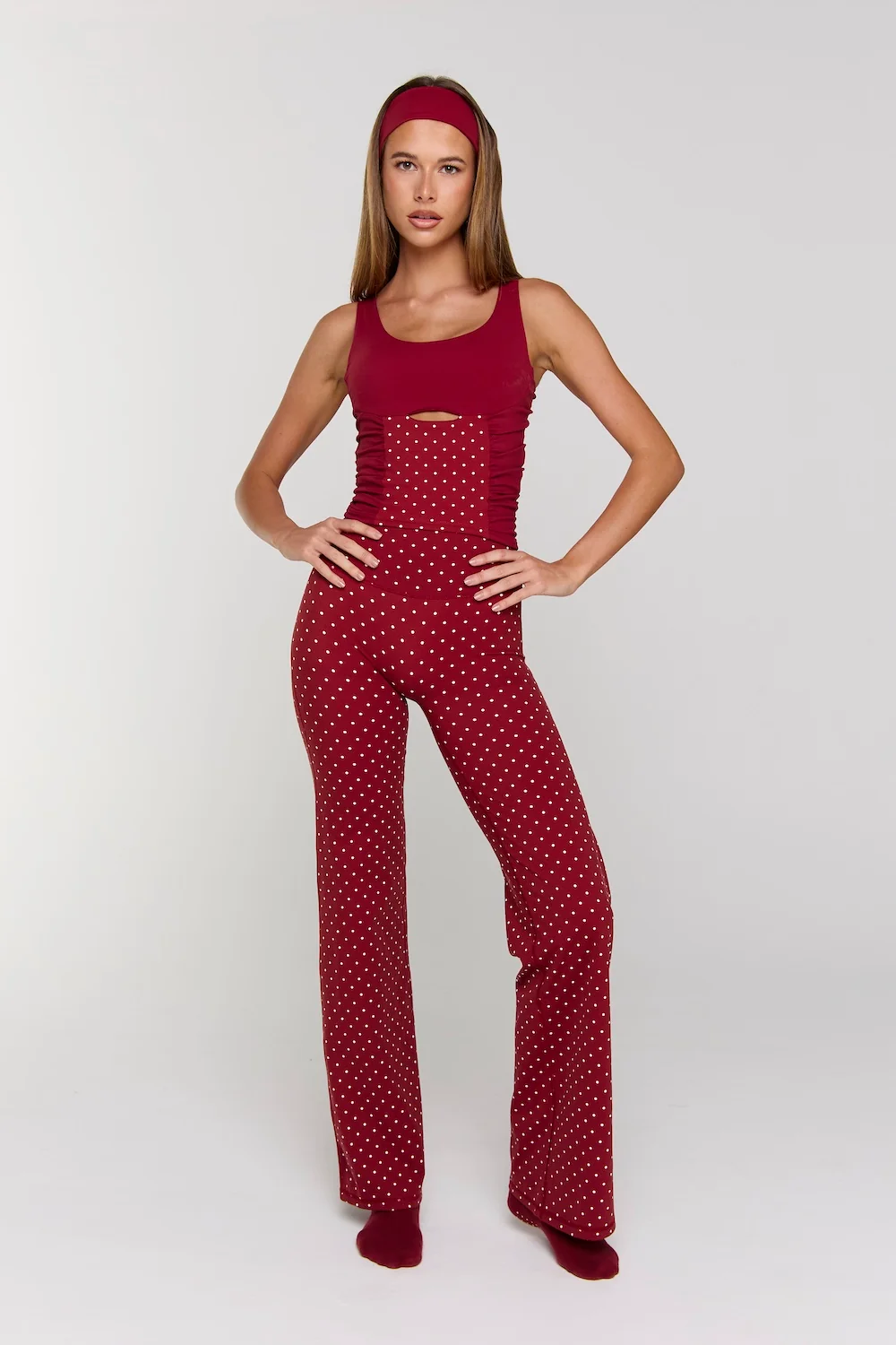 Astoria LUXE BALANCE Straight Legging - Merlot Polka - Image 4